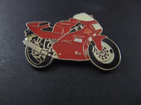 Ducati 851 gestroomlijnde sportmotor jaren 90, rood